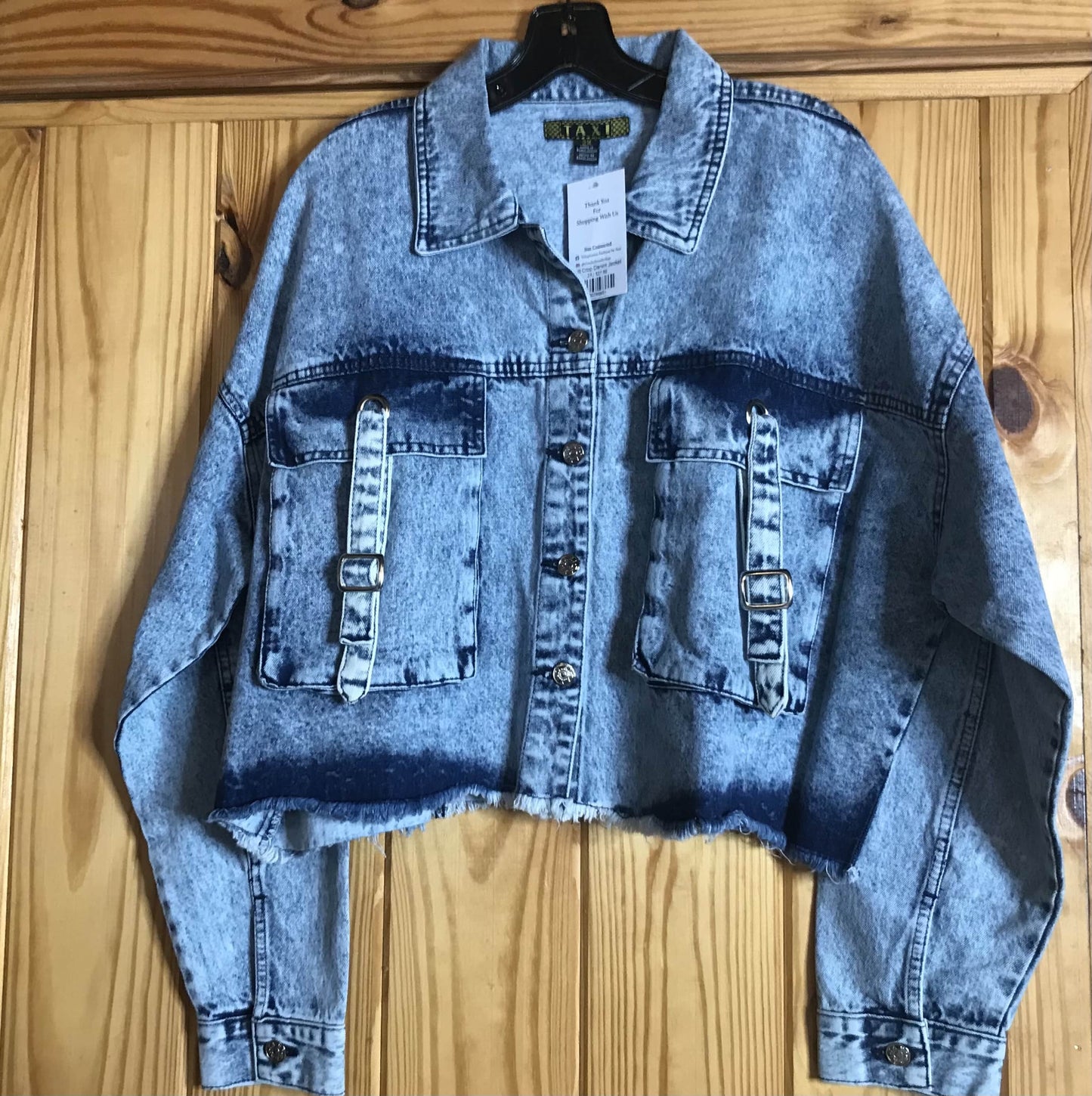 Belt Crop Denim Jacket
