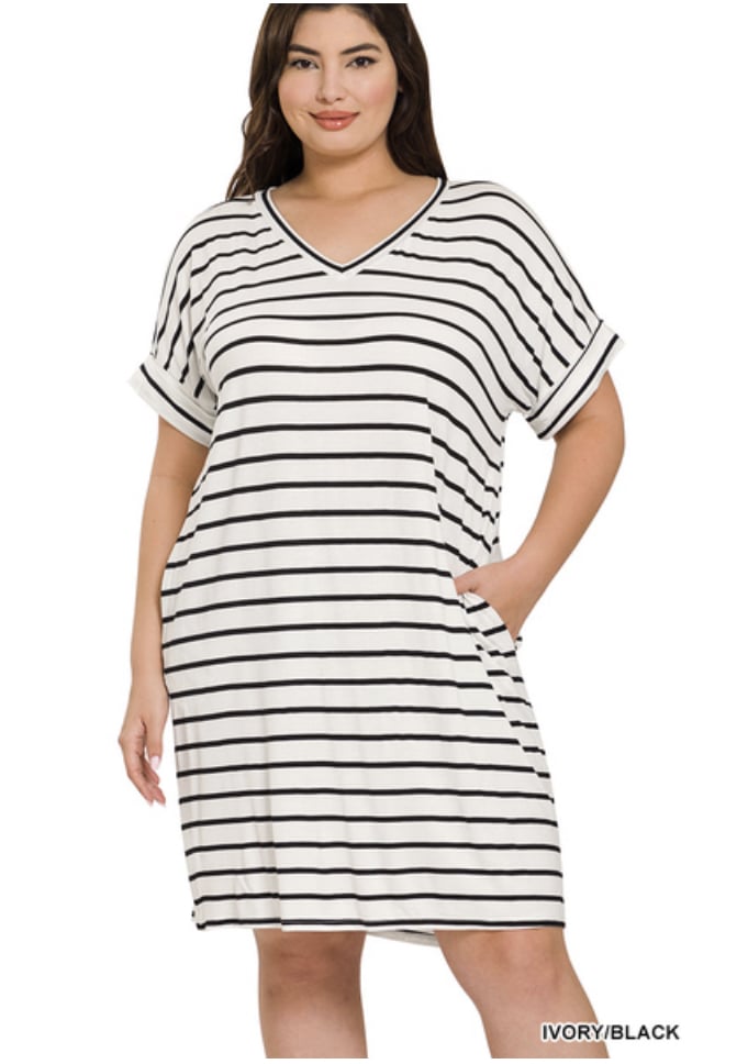 Voluptuous Stripe Dress