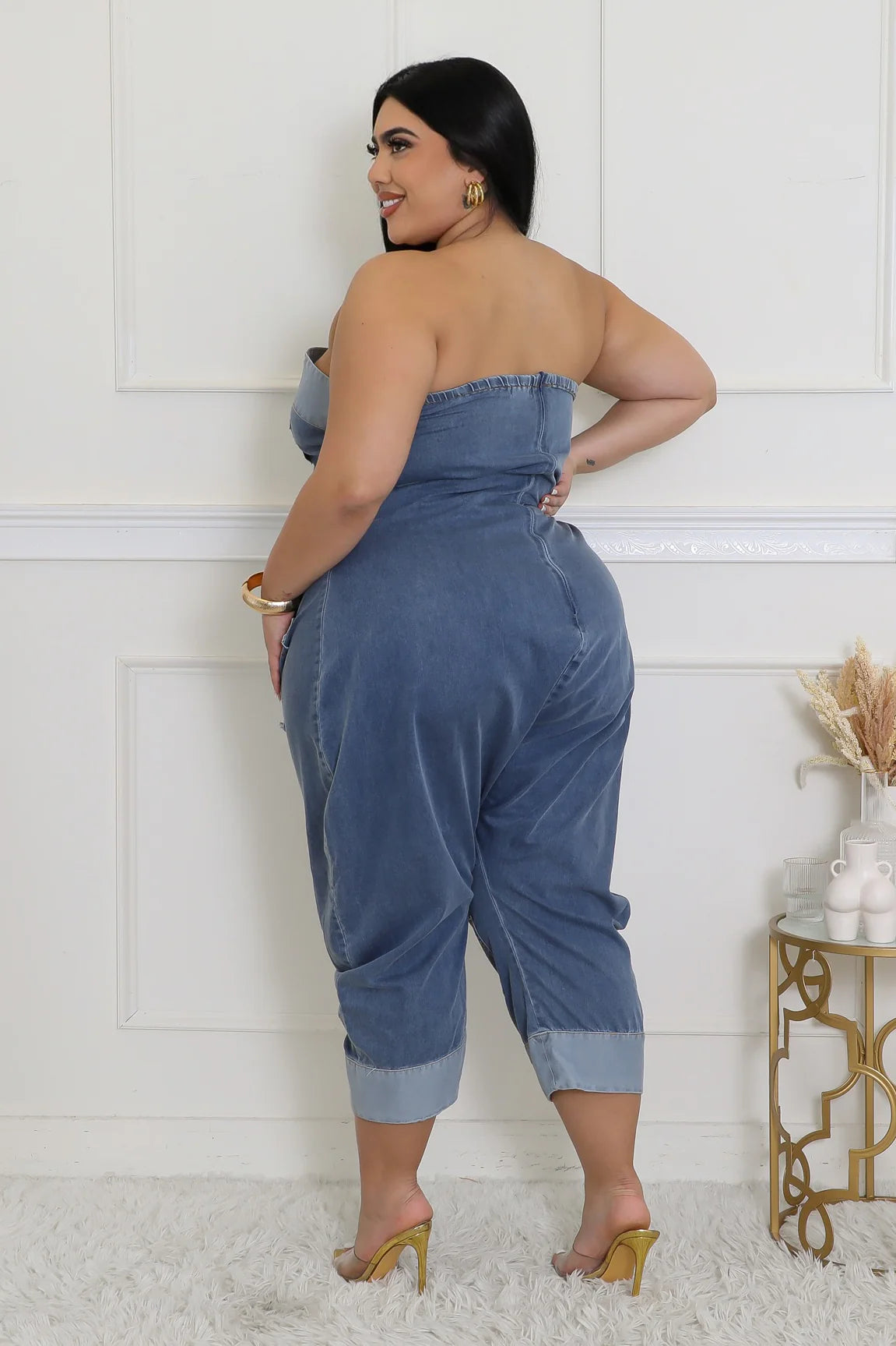 Patchwork Queen Denim Jumpsuit