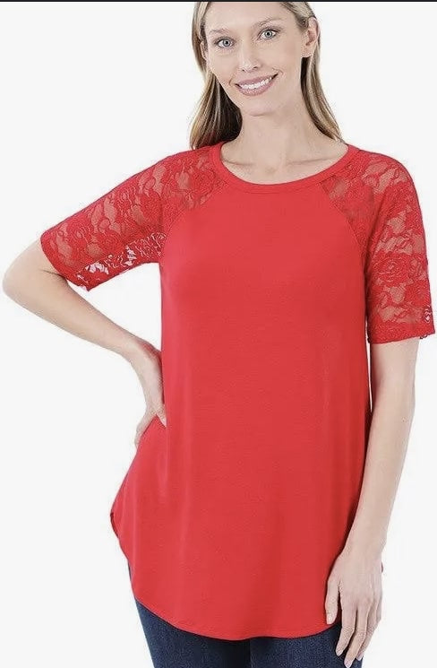 Lace Sleeve Top