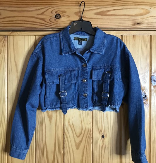 Belt Crop Denim Jacket