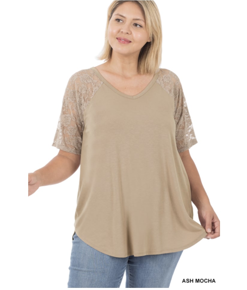 Lace Sleeve Top