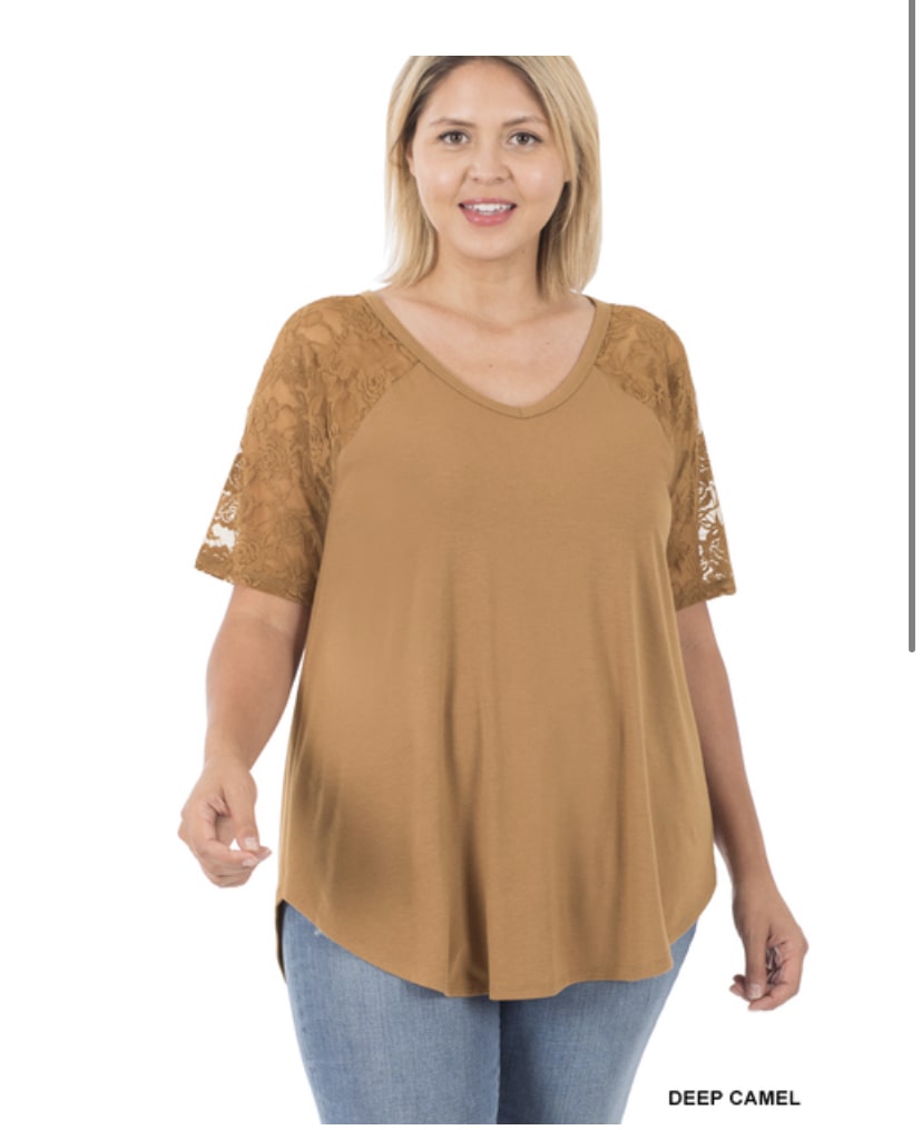 Lace Sleeve Top