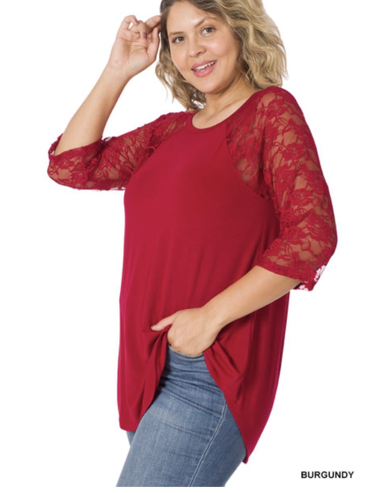 Lace Sleeve Top