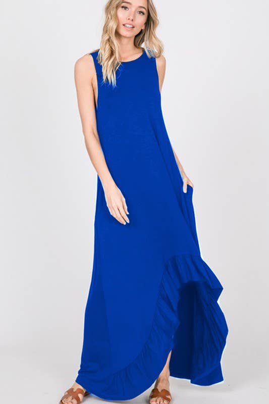 The “Brielle” Ruffle Hem Maxi Dress